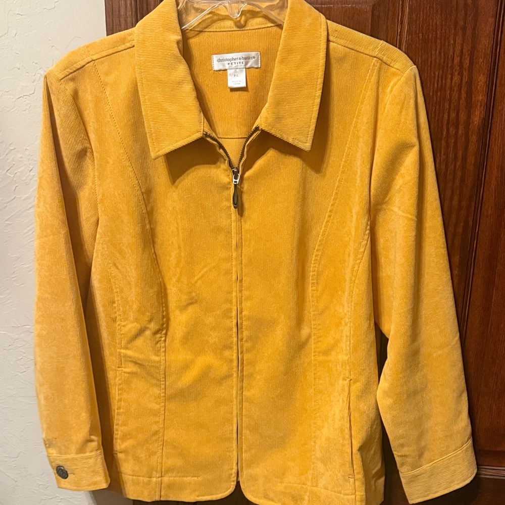 Christopher and Banks Women's Golden Rod Corduroy Jacket